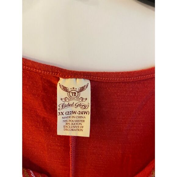 Faded Glory Vneck tank top rust color 3x (22-24) - Picture 2 of 5